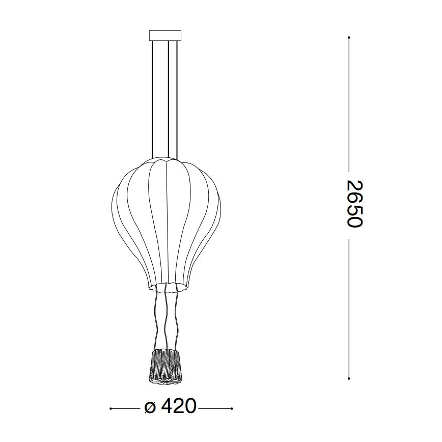 Ideal Lux - Lustr na lanku DREAM BIG 1xE27/42W/230V pr. 42 cm