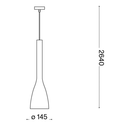 Ideal Lux - Lustr na lanku FLUT 1xE27/60W/230V pr. 14,5 cm černá