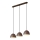 Ideal Lux - Lustr na lanku FOLK 3xE27/60W/230V hnědá