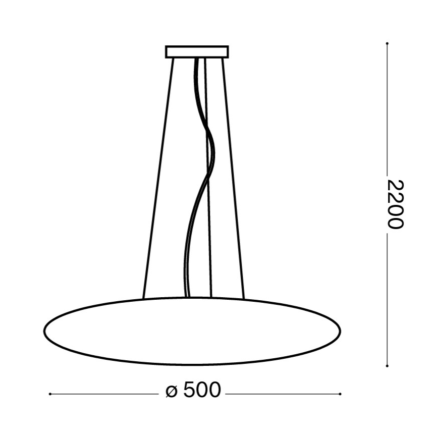 Ideal Lux - Lustr na lanku GLORY 3xE27/60W/230V pr.. 50 cm bílá