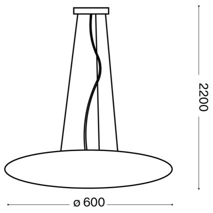 Ideal Lux - Lustr na lanku GLORY 5xE27/60W/230V pr. 60 cm bílá