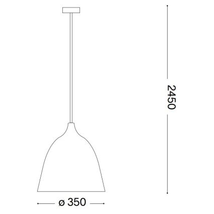 Ideal Lux - Lustr na lanku HAUNT 1xE27/60W/230V pr. 35 cm béžová