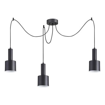 Ideal Lux - Lustr na lanku HOLLY 3xE27/60W/230V pavouk černá