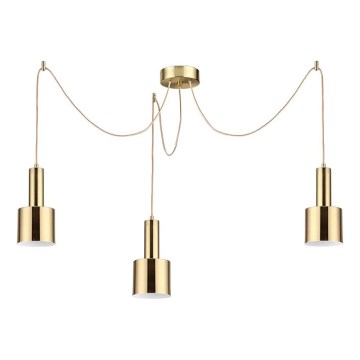 Ideal Lux - Lustr na lanku HOLLY 3xE27/60W/230V pavouk mosaz