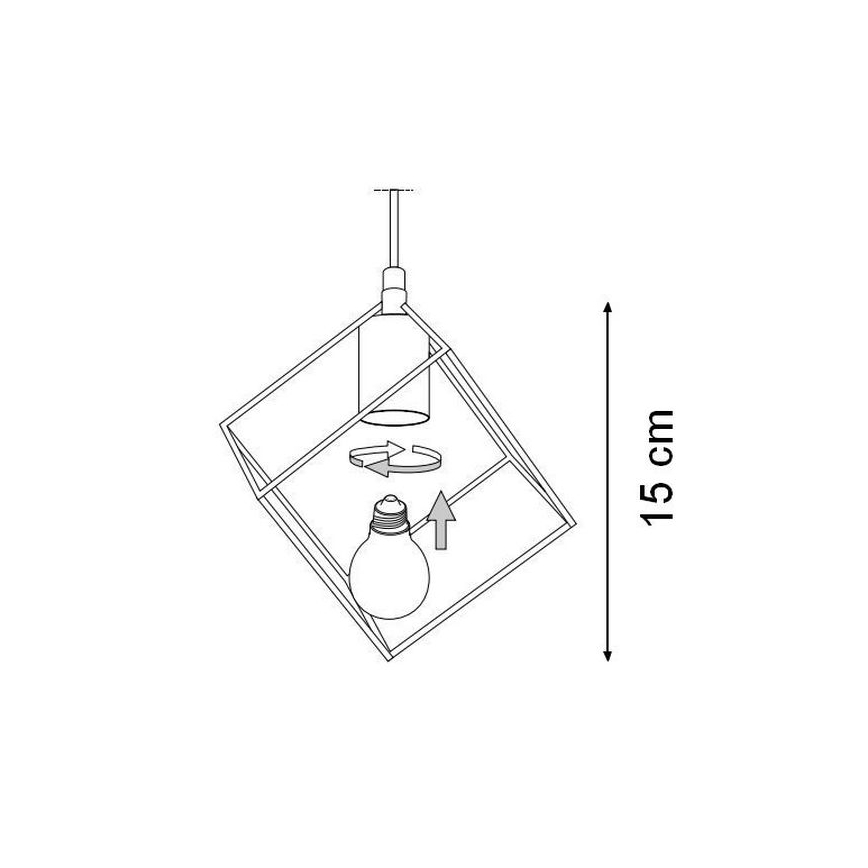 Ideal Lux - Lustr na lanku ICE 5xE27/60W/230V pr. 50 cm bílá