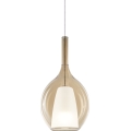 Ideal Lux - Lustr na lanku KALIQUE 1xE27/42W/230V pr. 18 cm kouřová béžová