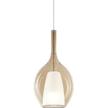 Ideal Lux - Lustr na lanku KALIQUE 1xE27/42W/230V pr. 18 cm kouřová béžová