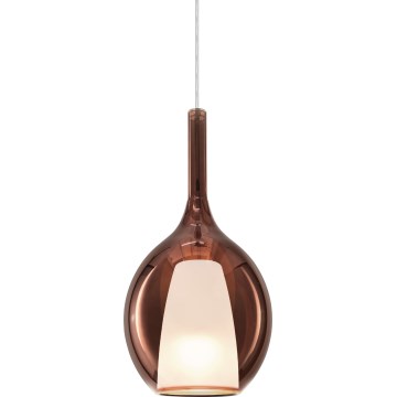 Ideal Lux - Lustr na lanku KALIQUE 1xE27/42W/230V pr. 18 cm kouřová měděná