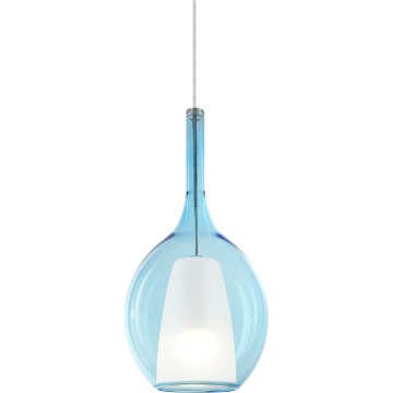 Ideal Lux - Lustr na lanku KALIQUE 1xE27/42W/230V pr. 18 cm kouřová modrá