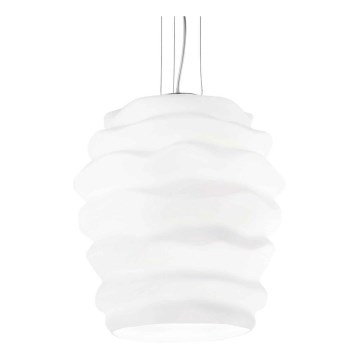 Ideal Lux - Lustr na lanku KARMA 1xE27/60W/230V pr. 38 cm bílá