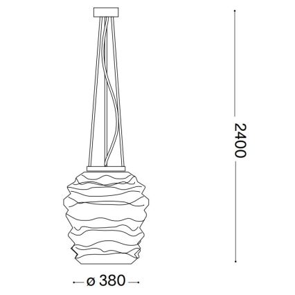 Ideal Lux - Lustr na lanku KARMA 1xE27/60W/230V pr. 38 cm bílá
