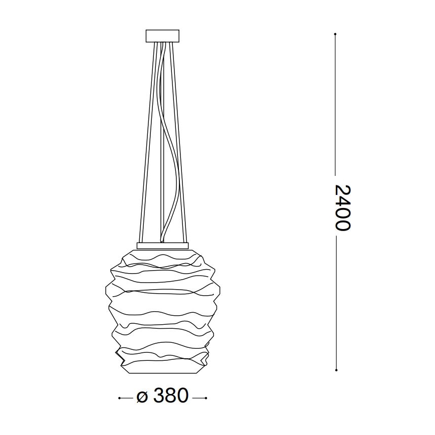 Ideal Lux - Lustr na lanku KARMA 1xE27/60W/230V pr. 38 cm bílá