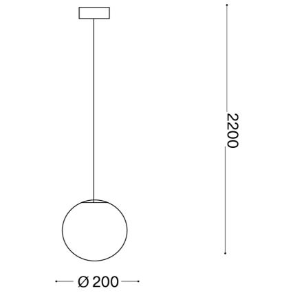Ideal Lux - Lustr na lanku MAPA 1xE27/42W/230V pr. 20 cm bílá