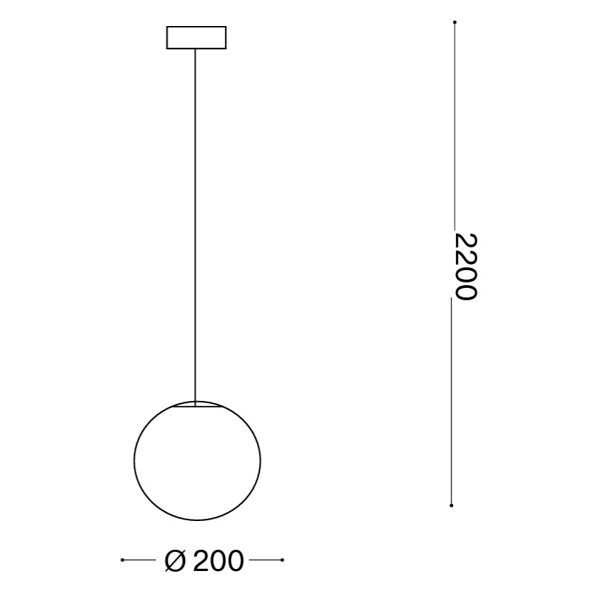 Ideal Lux - Lustr na lanku MAPA 1xE27/42W/230V pr. 20 cm bílá