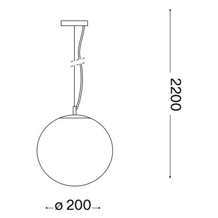 Ideal Lux - Lustr na lanku MAPA 1xE27/42W/230V pr. 20 cm šedá/kouřová