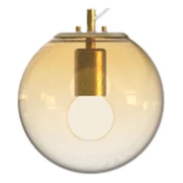 Ideal Lux - Lustr na lanku MAPA 1xE27/42W/230V pr. 20 cm zlatá/kouřová