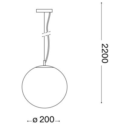 Ideal Lux - Lustr na lanku MAPA 1xE27/42W/230V pr. 20 cm zlatá/kouřová