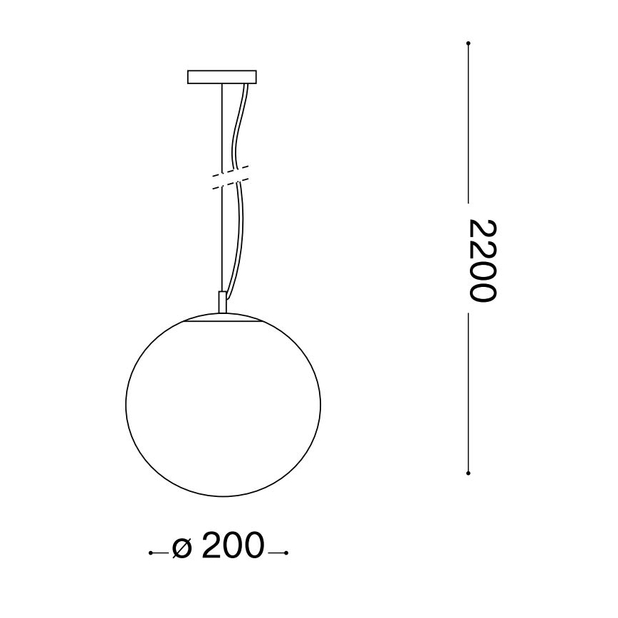 Ideal Lux - Lustr na lanku MAPA 1xE27/42W/230V pr. 20 cm zlatá/kouřová