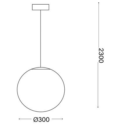 Ideal Lux - Lustr na lanku MAPA 1xE27/42W/230V pr. 30 cm bílá