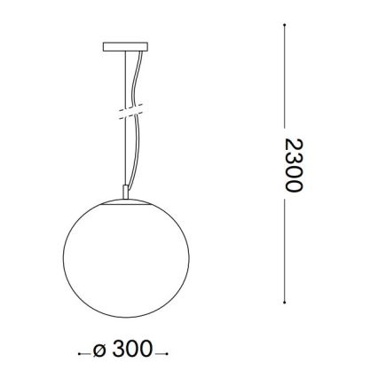 Ideal Lux - Lustr na lanku MAPA 1xE27/42W/230V pr. 30 cm čirá