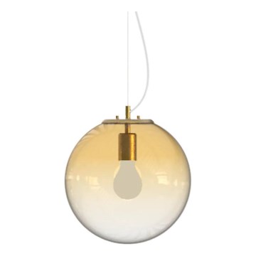 Ideal Lux - Lustr na lanku MAPA 1xE27/42W/230V pr. 30 cm zlatá/kouřová