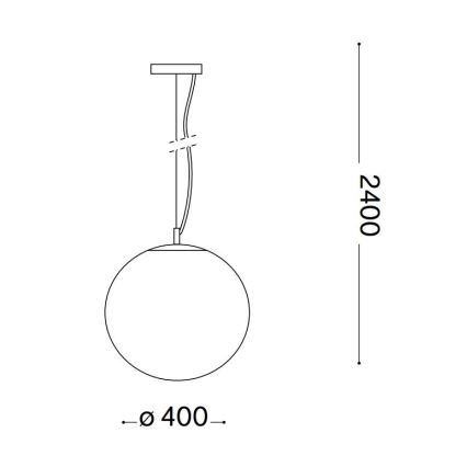 Ideal Lux - Lustr na lanku MAPA 1xE27/42W/230V pr. 40 cm šedá/kouřová