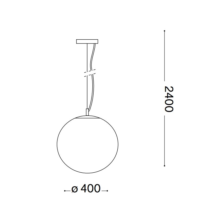 Ideal Lux - Lustr na lanku MAPA 1xE27/42W/230V pr. 40 cm šedá/kouřová