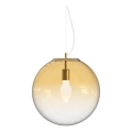 Ideal Lux - Lustr na lanku MAPA 1xE27/42W/230V pr. 40 cm zlatá/kouřová