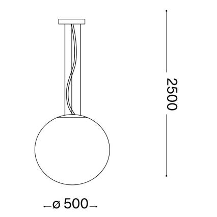 Ideal Lux - Lustr na lanku MAPA 1xE27/42W/230V pr. 50 cm šedá/kouřová