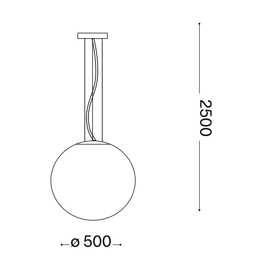 Ideal Lux - Lustr na lanku MAPA 1xE27/42W/230V pr. 50 cm šedá/kouřová