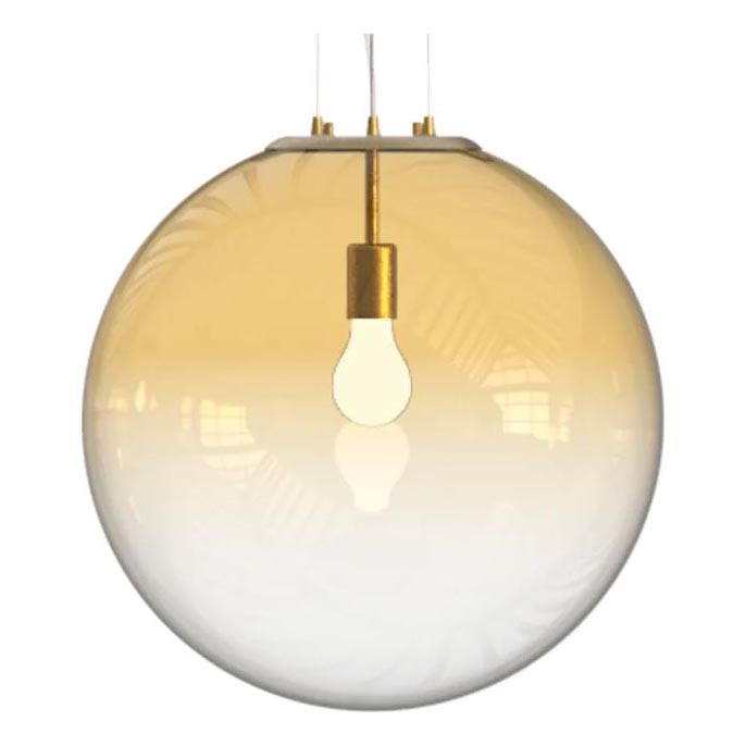 Ideal Lux - Lustr na lanku MAPA 1xE27/42W/230V pr. 50 cm zlatá/kouřová