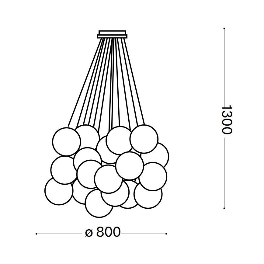 Ideal Lux - Lustr na lanku MAPA PLUS 22xE14/40W/230V