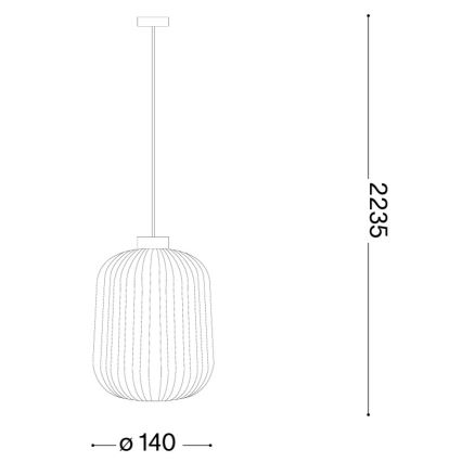 Ideal Lux - Lustr na lanku MINT 1xE27/60W/230V pr. 14 cm zelená