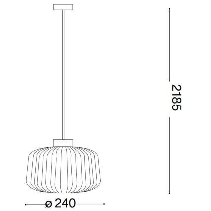 Ideal Lux - Lustr na lanku MINT 1xE27/60W/230V pr. 24 cm čirá