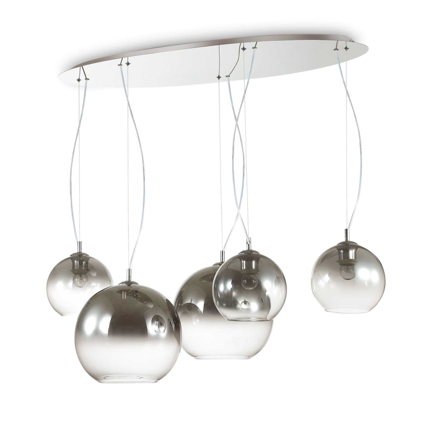Ideal Lux - Lustr na lanku NEMO PLUS 5xE27/42W/230V kouřová