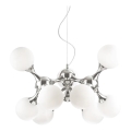 Ideal Lux - Lustr na lanku NODI 9xE14/28W/230V pr. 80 cm lesklý chrom/bílá