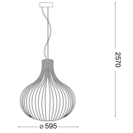 Ideal Lux - Lustr na lanku ONION 1xE27/60W/230V pr. 59,5 cm