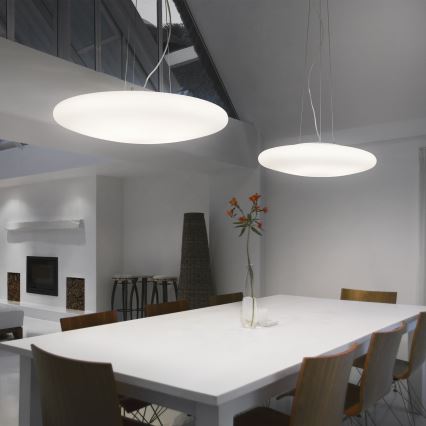Ideal Lux - Lustr na lanku SMARTIES 3xE27/42W/230V pr. 42,5 cm bílá