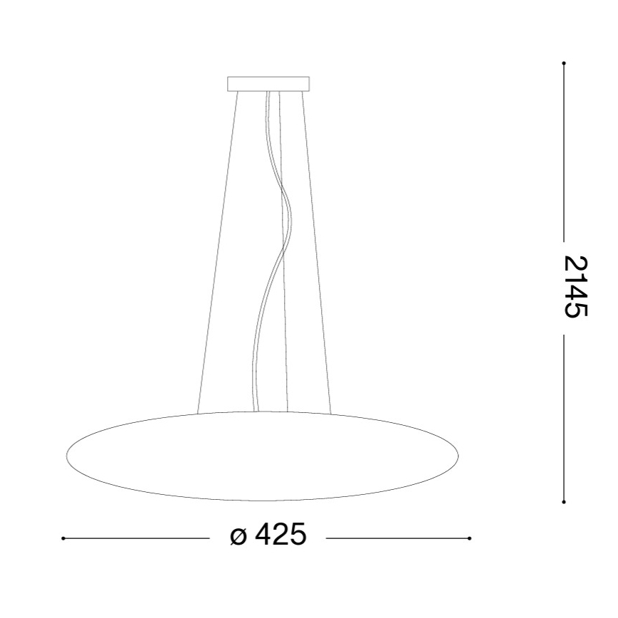 Ideal Lux - Lustr na lanku SMARTIES 3xE27/42W/230V pr. 42,5 cm bílá