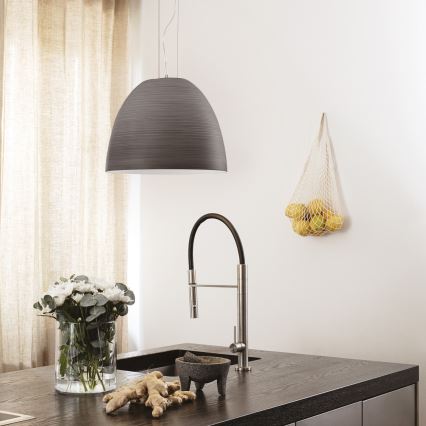Ideal Lux - Lustr na lanku TOLOMEO 1xE27/100W/230V pr. 40 cm šedá
