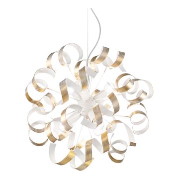 Ideal Lux - Lustr na lanku VORTEX 6xE14/40W/230V pr. 53 cm zlatá/patina