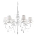 Ideal Lux - Lustr na řetězu BLANCHE 6xE14/40W/230V pr. 75 cm bílá