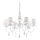 Ideal Lux - Lustr na řetězu BLANCHE 6xE14/40W/230V pr. 75 cm bílá