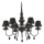 Ideal Lux - Lustr na řetězu BLANCHE 6xE14/4W/230V pr. 75 cm černá