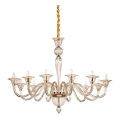 Ideal Lux - Lustr na řetězu BRIGITTA 12xE14/40W/230V pr. 120 cm mosaz