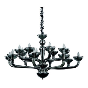 Ideal Lux - Lustr na řetězu CASANOVA 16xE14/40W/230V pr. 120 cm šedá