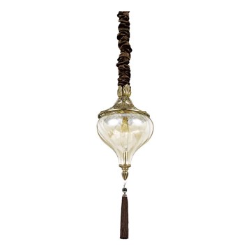 Ideal Lux - Lustr na řetězu HAREM 1xE27/42W/230V pr. 16,5 cm mosaz