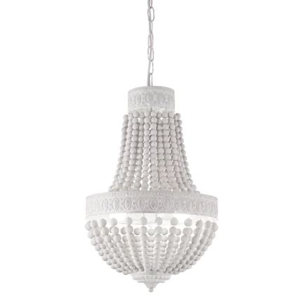 Ideal Lux - Lustr na řetězu MONET 5xE14/40W/230V pr. 40 cm konopí/bílá