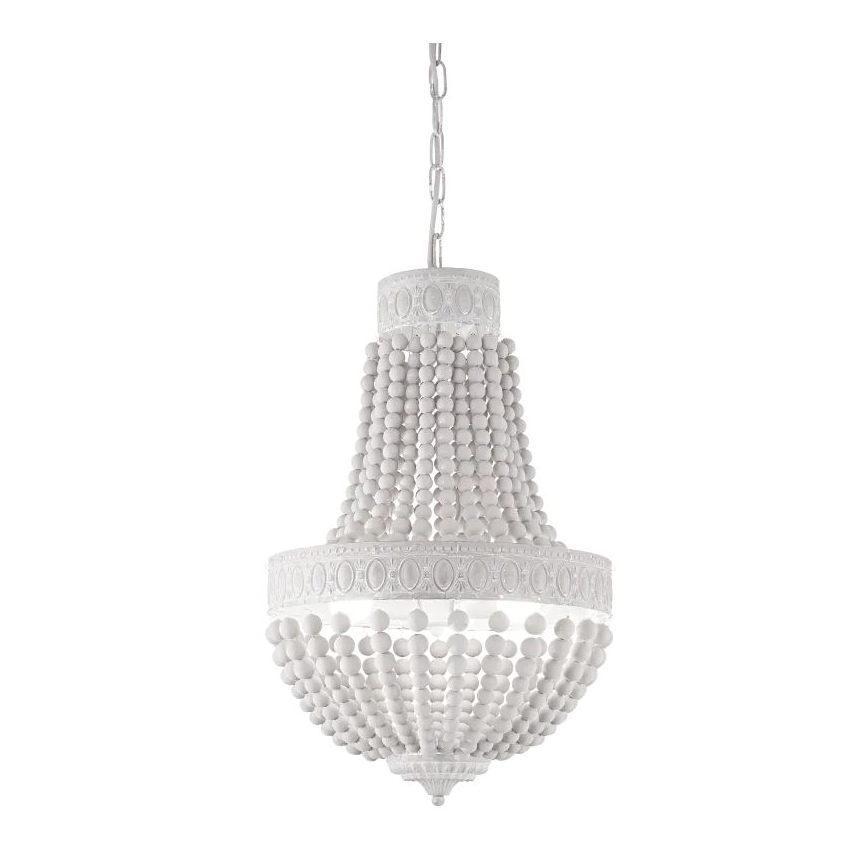 Ideal Lux - Lustr na řetězu MONET 5xE14/40W/230V pr. 40 cm konopí/bílá