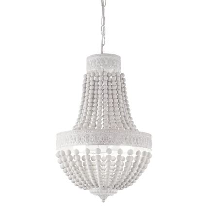 Ideal Lux - Lustr na řetězu MONET 6xE14/40W/230V pr. 50 cm konopí/bílá